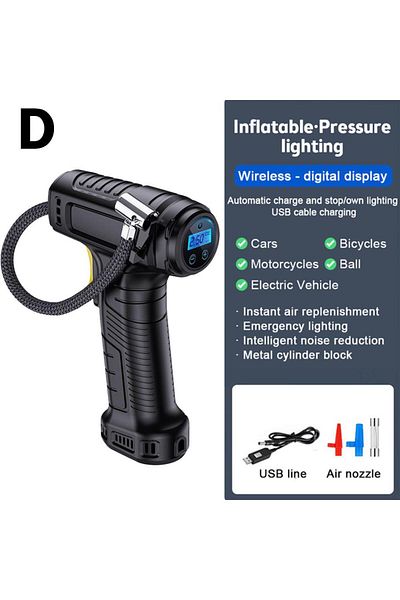 Choice A 120w Handheld Air Compressor Wireless/wired Without Any Battery Inflatable Pump Portable Air Pump.