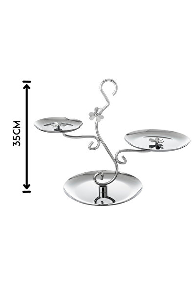 Dania Silver sweets rack with 3 plates