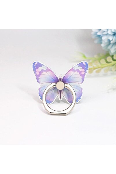 Choice PURPLE 1pc Luxury Universal Beautiful Butterfly Mobile Phone Handle Ho...