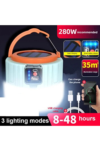 Choice1 مصابيح LED خارجية تعمل بالطاقة الشمسية W509 زرقاء للتخييم قابلة لإعاد...