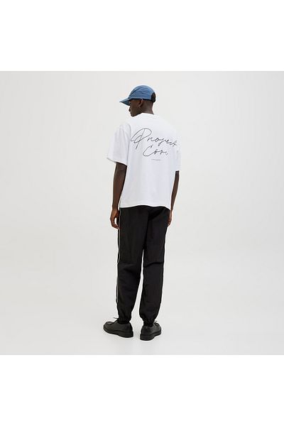 Jack & Jones Ανδρικό λευκό μπλουζάκι Dynamic Script ( 12273310 -BW)