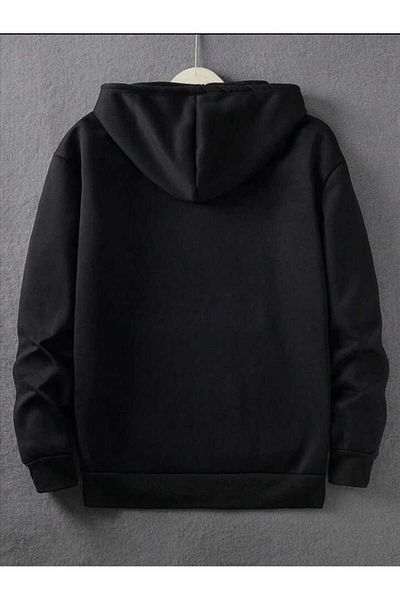 REBRAND Black Unisex Hoodie Oversize Hooded New Design Sweatshirt