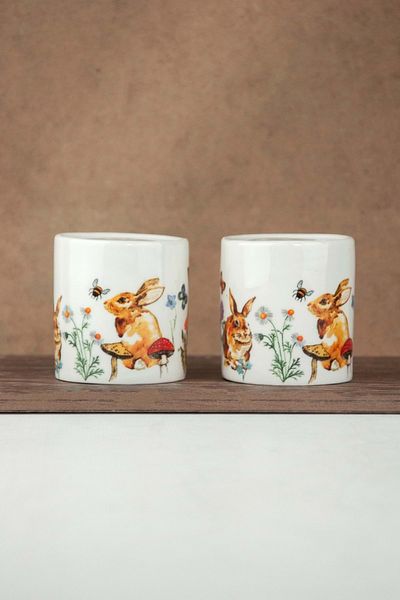 Bursa Porselen Dekor Rabbit Porcelain Salt & Pepper Shaker