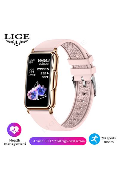 Choice Silica gel pink For Android IOS Smart Bracelet Women Smartwatch Men Heart Rate Blood Oxygen Waterpro