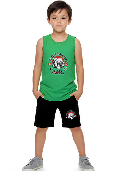 panios kids Set de sus și de jos pentru băieți cu tricou și pantaloni scurți ...