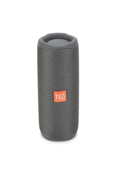 T&G Tg365-رمادي Tg365 مكبر صوت لاسلكي محمول بتقنية البلوتوث ثنائي الجهير LED مقاوم للماء للاستخدام الخارجي