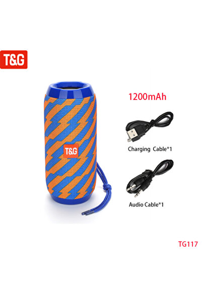 Choice مكبر صوت لاسلكي محمول باللون البرتقالي من Caixa De Som مزود بتقنية الب...