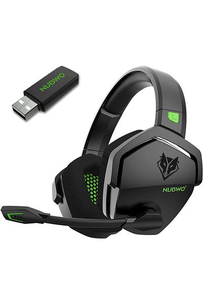 DIXSG Green Nubwo G06 Gaming Headset For Ps5, Ps4, Xbox,pc, Mac, 2.4ghz Ultra-low Latency Noise Cancelling