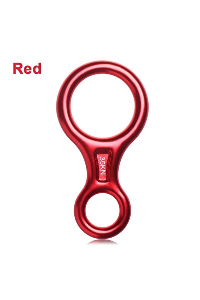 Choice حبل تسلق الصخور الحمراء 35 كيلو نيوتن حبل تسلق على شكل حرف 8 حلقة تسلق...