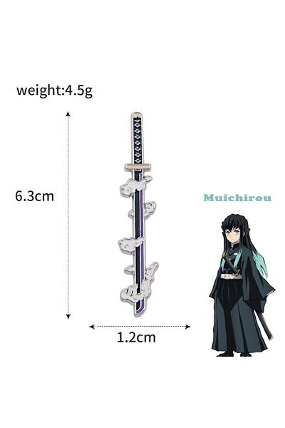 Choice X00276-10 Anime Demon Slayer Brooch Enamel Kimetsu No Yaiba Sword Pins Weapon Badge Fans Cosplay Sou