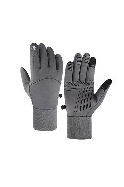 Choice L Gray Winter Gloves Touch Screen Water Resistant Windproof Thermal for Running Ski Cycling Driving