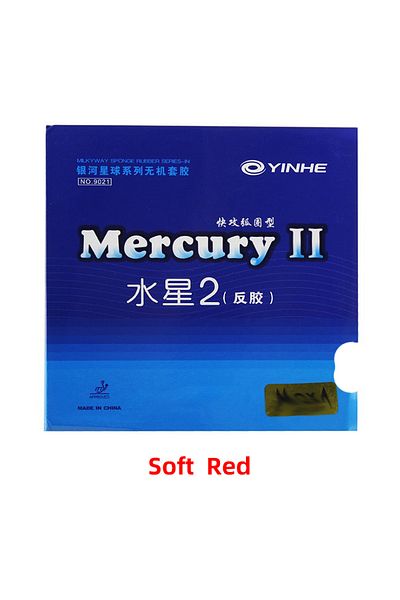 Choice Soft Red YINHE Mercury 2 Table Tennis Rubber Pimples-in Ping Pong Rubber for Quick Attack with Loop