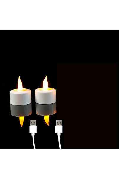 Choice 2 قطعة 1/2/3/4 قطعة شموع LED ذات إضاءة صفراء مع شحن USB، ديكور بدون له...