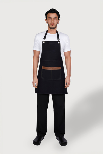 isinigiy مريلة حزام الدنيم الأسود