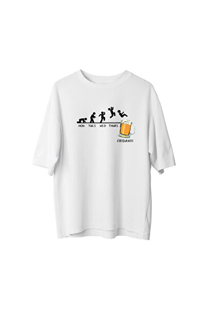 npLStore Unisex majica velikih dimenzija sa printom petkovskog piva
