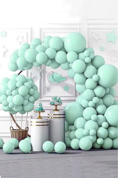BeySüS Mint Green Macaron Balloon 20 Pieces 12Inch