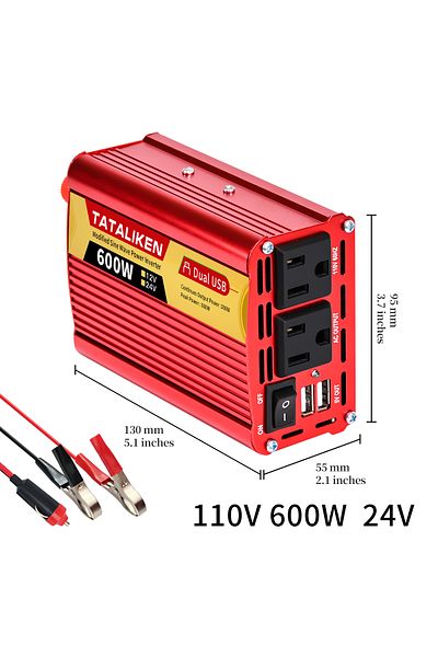 TATALIKEN 24V 600W 110V 60HZ Inverter 12v, 60hz 24V 600W 1500W 2000W 2500W, portable vehicle-mounted household