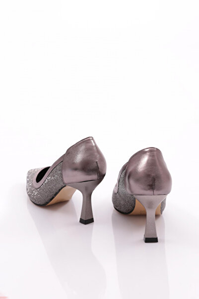 DGN Kadın Topuklu Ayakkabı Platin Metalik 102102621