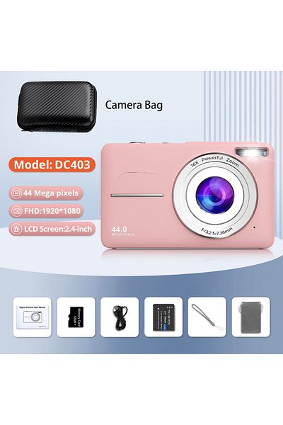 NVPONE Pink 32g To Bag Hd 1080p 2.4 Inch Digital Camera Rechargeable Cameras With 16x Zoom Compact Camera 4