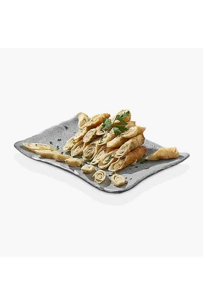 Külsan Melamine Serving Plate Set 3 Pcs Marble Color Size 19 Cm