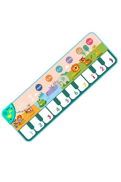 Choice A 110x36cm Coolplay Musical Piano Mat For Kids Toddlers Floor Keyboard Dance Mat With 8 Animal Sound