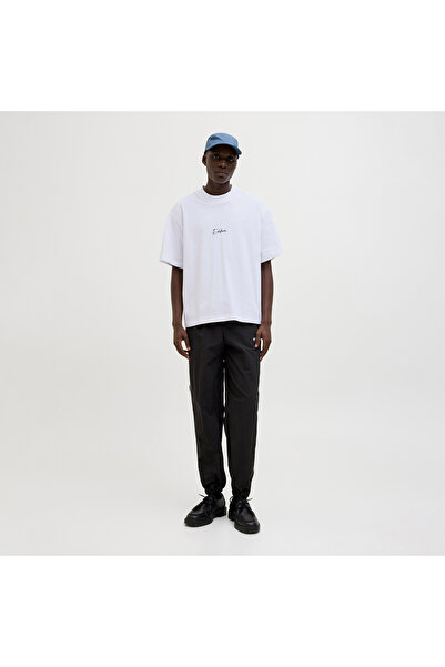 Jack & Jones Ανδρικό λευκό μπλουζάκι Dynamic Script ( 12273310 -BW)