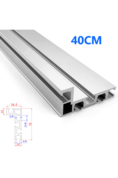 Choice سياج من الألومنيوم بقطر 40 سم وقطر 400 مم ومسارات على شكل حرف T وأقواس...