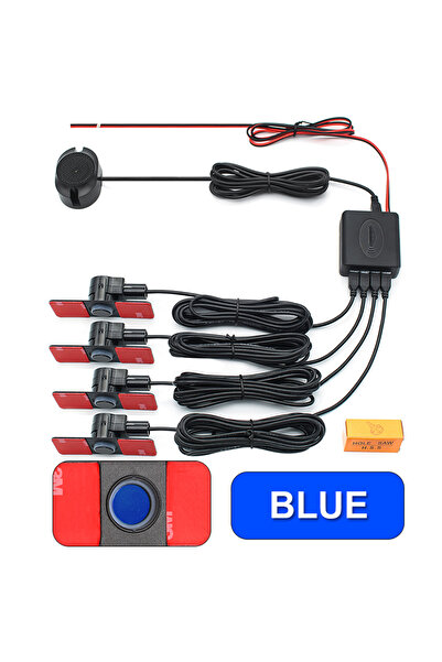 Choice3 مستشعرات زرقاء GreenYi مساعد مستشعر ركن السيارة Parktronics 4 مستشعرا...