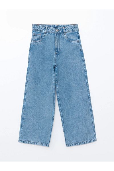 LC Waikiki Pantaloni de jeans pentru fete LCW Kids cu talie elastică reglabilă