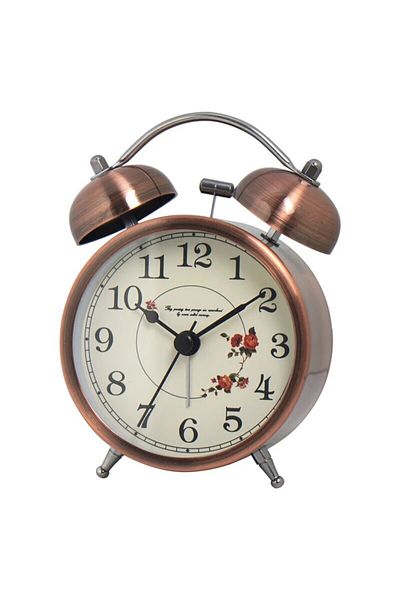 Choice Arabic 1pc Nordic Retro Metal Alarm Clock, Creative Decoration Table Clock Desktop Minimalist Studen