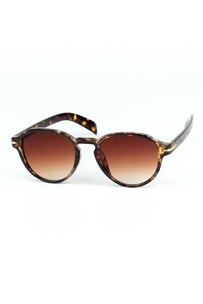 Di Caprio Unisex Leopard Uv400 Protection Oval Model Sunglasses