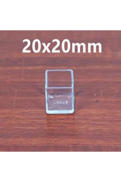 Choice 16 Pcs 20x20mm 16pcs Transparent Furniture Feet Caps Chair Table Sofa Non-slip Mute Rubber Leg Mat W
