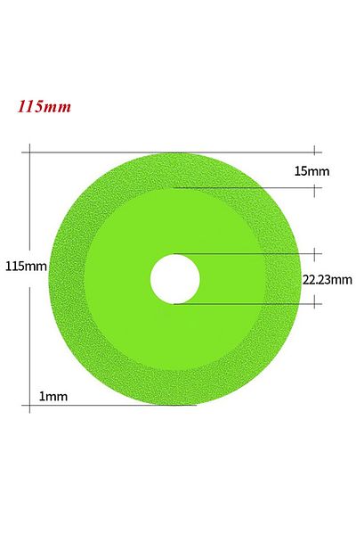Choice 115 x 22.23mm 1Pcs Glass Cutting Disc 100/115/125*22.23mm Ultra-thin Saw Blade Diamond Jade Wine Bot