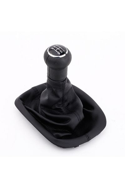 Choice New 5 Speed Gear Shift Knob Gaitor Boot Black Pu Leather For Vw Passat B5 Volkswagen