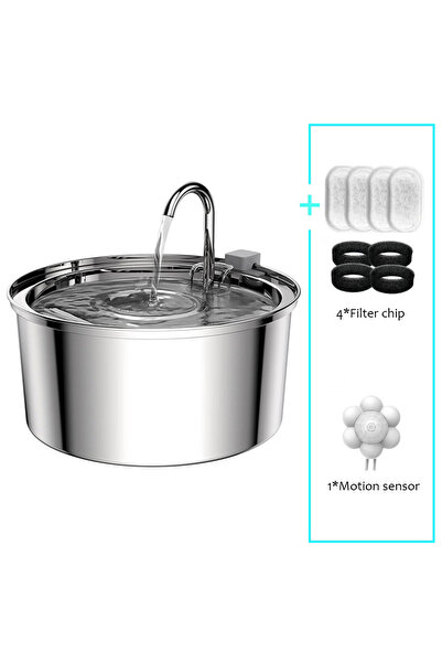 Choice Premium version Stainless Steel Pet Water Feeder Cat Automatic Water F...