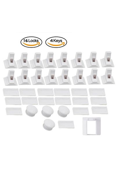 Choice 16 Locks 4 Keys Baby Safety Lock Invisible Lock Kids Security Drawer Latch Cabinet Door Magnetic Chi