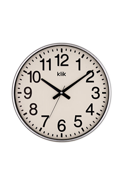 Klik Ceas de perete decorativ silențios Simplex Silver