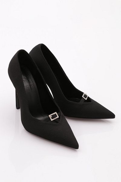 DGN 1093 Pantofi cu toc pentru femei Fagure negru