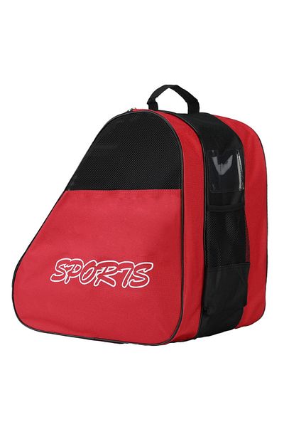 Choice red Portable Roller Skates Bag Ice Skating Bag Large Capacity Breathable Kids Inline Skates Bag Skat