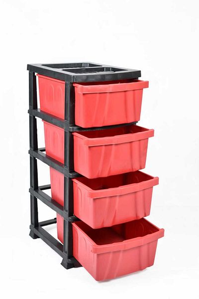 AR HOME Plastic Storage Drawer - 4 Layer