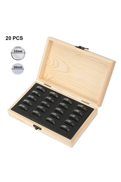 Choice 20 قطعة مع لوحة تعديل صندوق تخزين العملات المعدنية 20/30/50/100 قطعة ت...