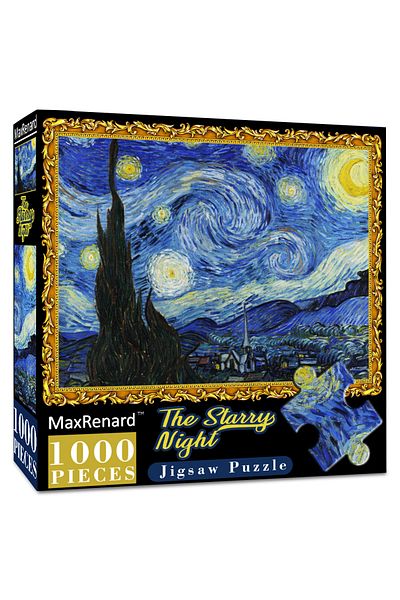 MaxRenard The Starry Night MaxRenard 1000 Pieces Jigsaw Puzzle for Adults Van Gogh Starry Night Environmentall