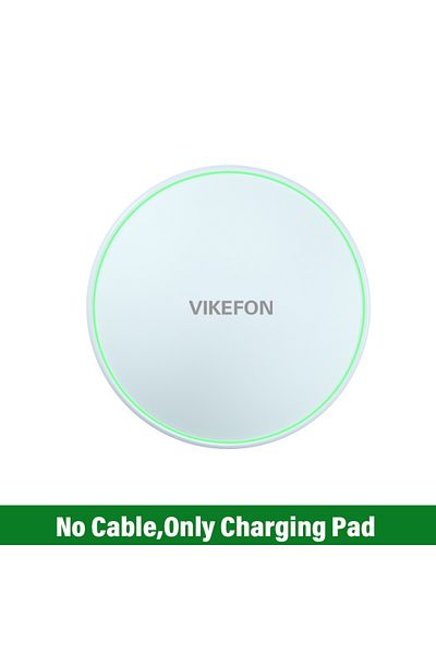 Vikefon Brand White 20W Wireless Charger Pad for iPhone 15 14 13 12 Pro Max X Samsung S23 S22 Xiaomi