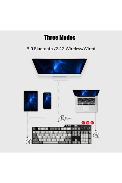 COOYA Mechanical Gaming Keyboard, with Brown Switches, Multimedia Keys Roller, for computer, Black