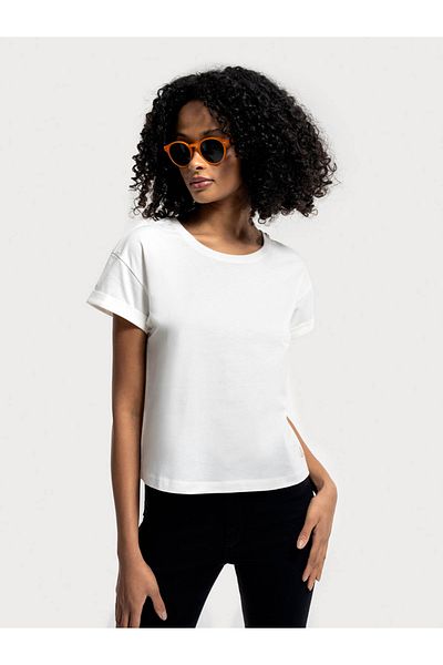 Loft Γυναικείο μπλουζάκι Loose Fit Λευκό Lf2035741