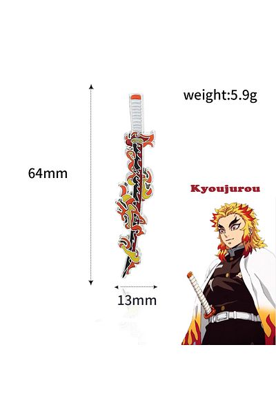 Choice X00276-03 Anime Demon Slayer Brooch Enamel Kimetsu No Yaiba Sword Pins Weapon Badge Fans Cosplay Sou