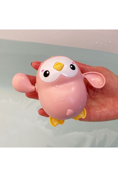 Choice Pink penguin Fun Basketball Hoop Balls Playset Boys Girls Bath Toys Bathtub 3 Balls Set Strong Sucti