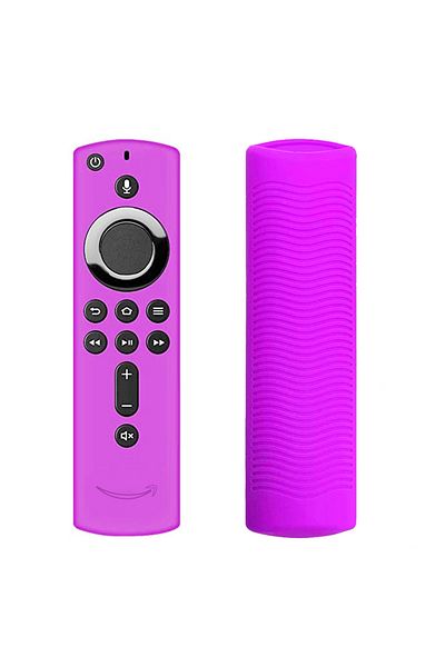 Choice غطاء حماية سيليكون لجهاز التحكم عن بعد Fire Tv Stick 4K Tv Stick 2gen بنفسجي اللون، مناسب لجهاز التحكم عن بعد Fire Tv Stick 4K Tv Stick 2gen، غطاء حماية سيليكون لجهاز التحكم عن بعد Firest