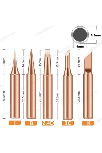 Choice Set B -5PCS 5pcs 900M-T Pure Copper Soldering Iron Tip Lead-free Solde...