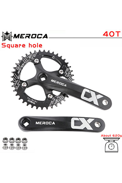 Choice 170mm Black CX 40T MEROCA CX Square Hole Bicycle Crankset 104BCD Alumi...